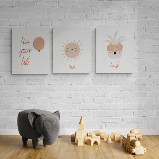 Kids playroom with elephant stool (2)