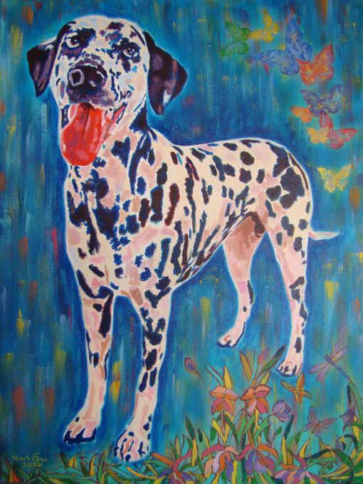 ציור כלב דלמטי